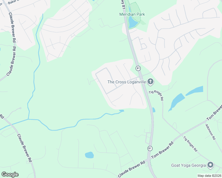 map of restaurants, bars, coffee shops, grocery stores, and more near 924 Southfork Drive in Loganville