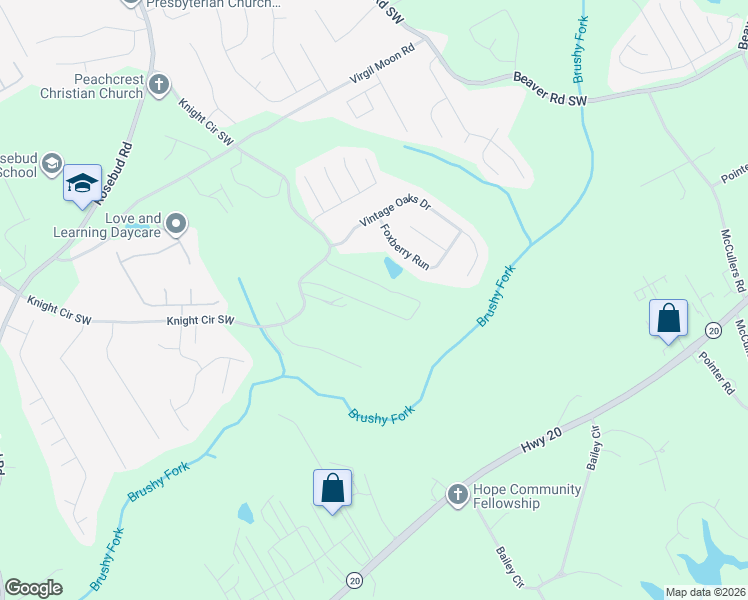map of restaurants, bars, coffee shops, grocery stores, and more near 1670 Knight Circle in Loganville