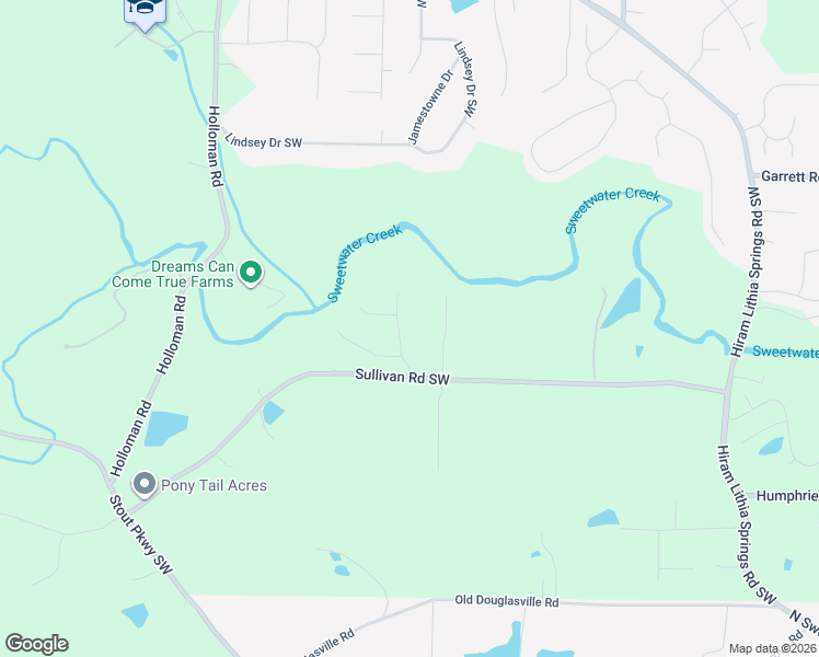 map of restaurants, bars, coffee shops, grocery stores, and more near 5842 Westerling Place Southwest in Powder Springs