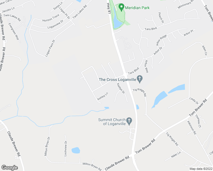 map of restaurants, bars, coffee shops, grocery stores, and more near 913 Southfork Drive in Loganville