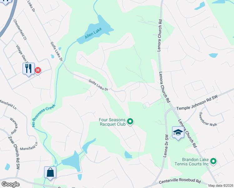 map of restaurants, bars, coffee shops, grocery stores, and more near 3080 Gallery Grove in Snellville