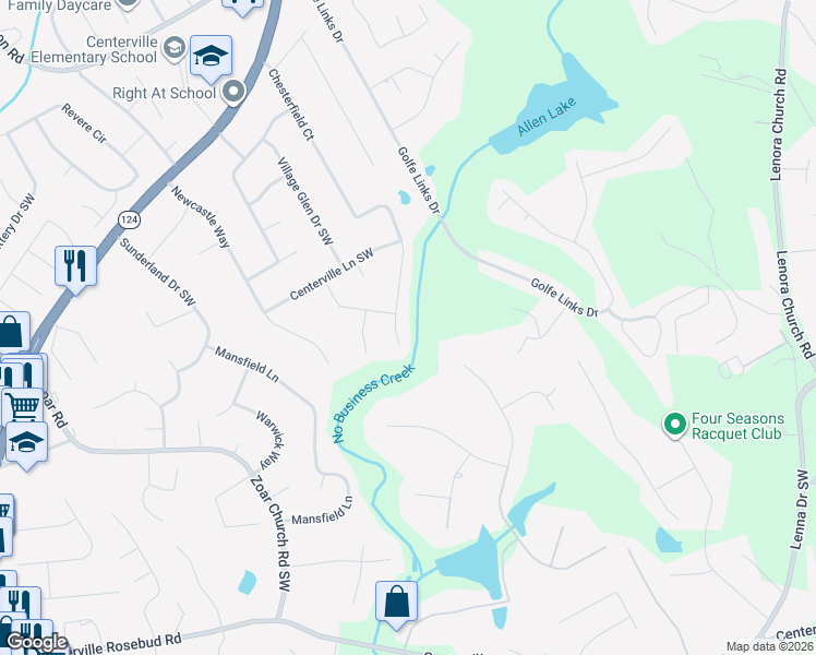 map of restaurants, bars, coffee shops, grocery stores, and more near 3432 Chesterfield Court in Snellville