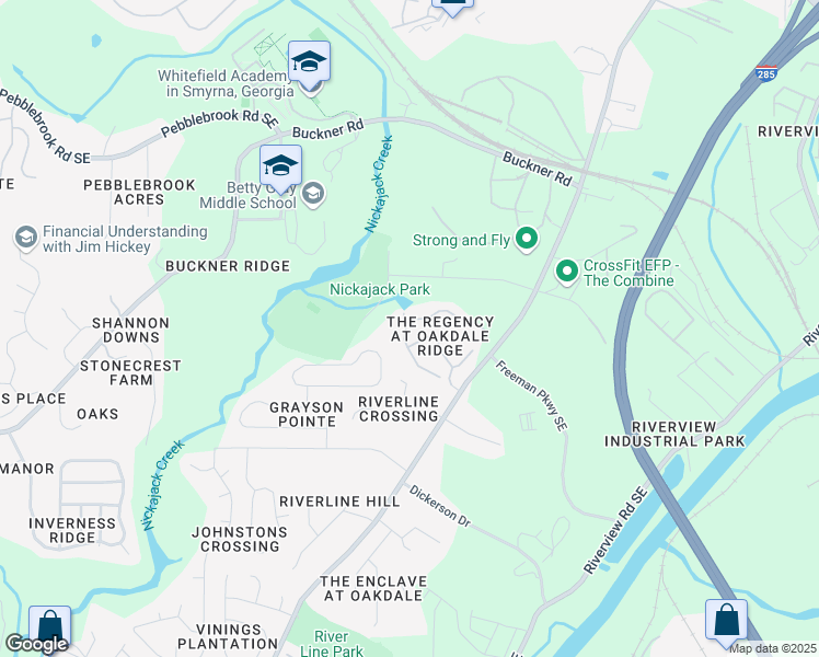 map of restaurants, bars, coffee shops, grocery stores, and more near 1710 Fair Oak Way in Mableton