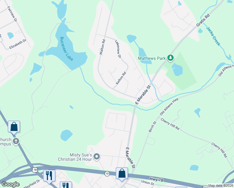 map of restaurants, bars, coffee shops, grocery stores, and more near 523 Walton Road in Monroe