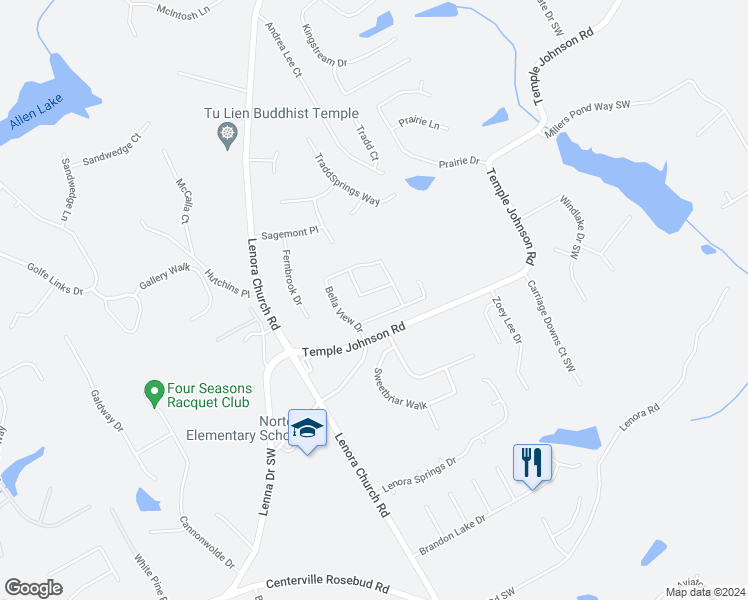 map of restaurants, bars, coffee shops, grocery stores, and more near 4034 Evelyn View Court in Snellville