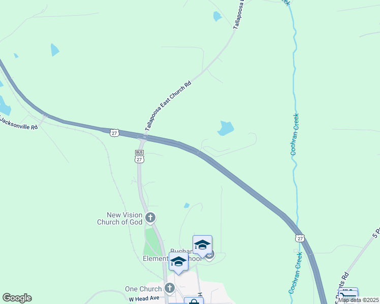 map of restaurants, bars, coffee shops, grocery stores, and more near 3716 U.S. 27 in Buchanan