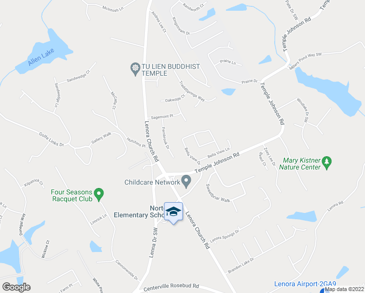 map of restaurants, bars, coffee shops, grocery stores, and more near 4202 Bella View Drive in Snellville