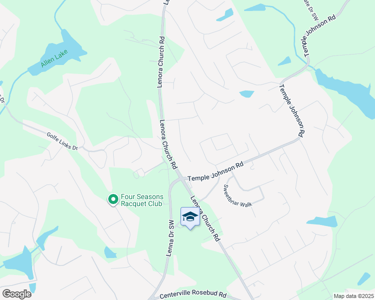 map of restaurants, bars, coffee shops, grocery stores, and more near 3648 Fernbrook Drive in Snellville