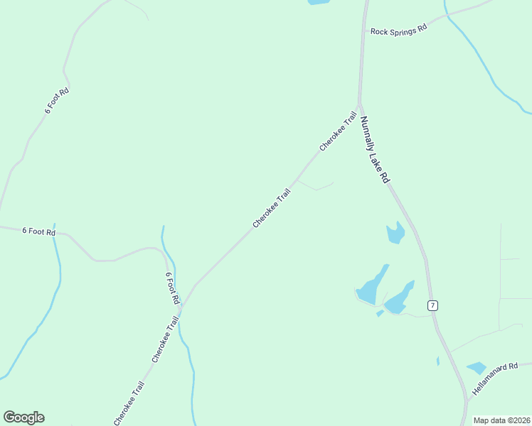 map of restaurants, bars, coffee shops, grocery stores, and more near 2530 Cherokee Trail in Ohatchee