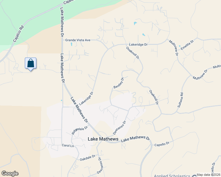map of restaurants, bars, coffee shops, grocery stores, and more near 20965 Bentley Drive in Perris
