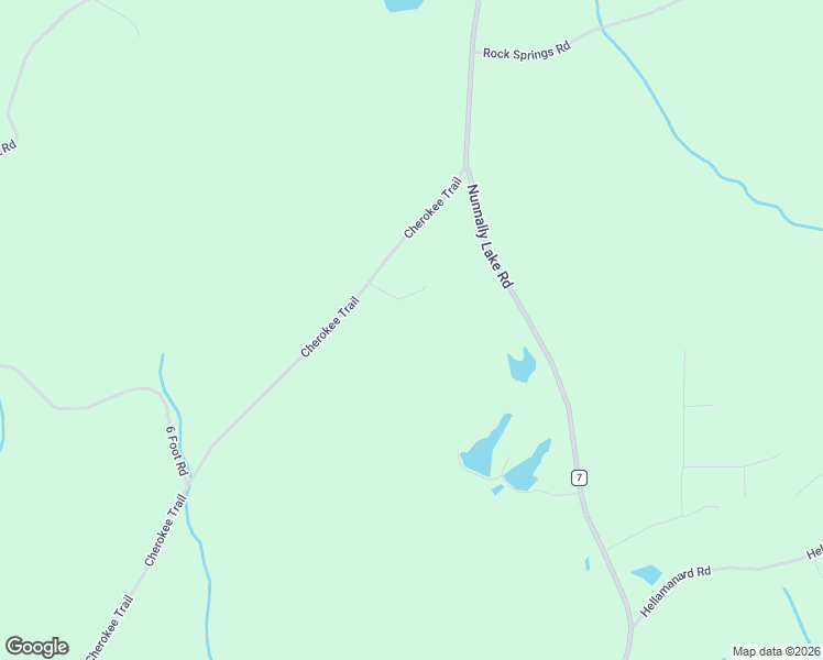 map of restaurants, bars, coffee shops, grocery stores, and more near 2530 Cherokee Trail in Ohatchee