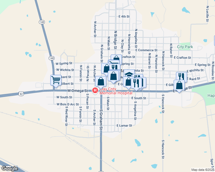 map of restaurants, bars, coffee shops, grocery stores, and more near 198 North Main Street in Henrietta