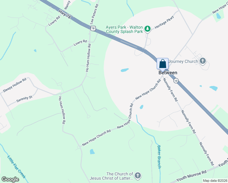 map of restaurants, bars, coffee shops, grocery stores, and more near 2621 Ho Hum Hollow Road in Monroe