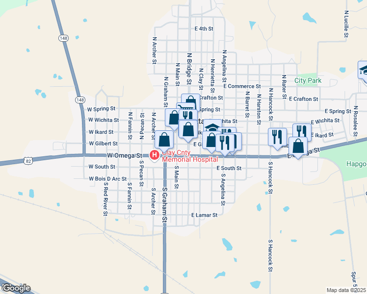 map of restaurants, bars, coffee shops, grocery stores, and more near 100-198 N Main St in Henrietta