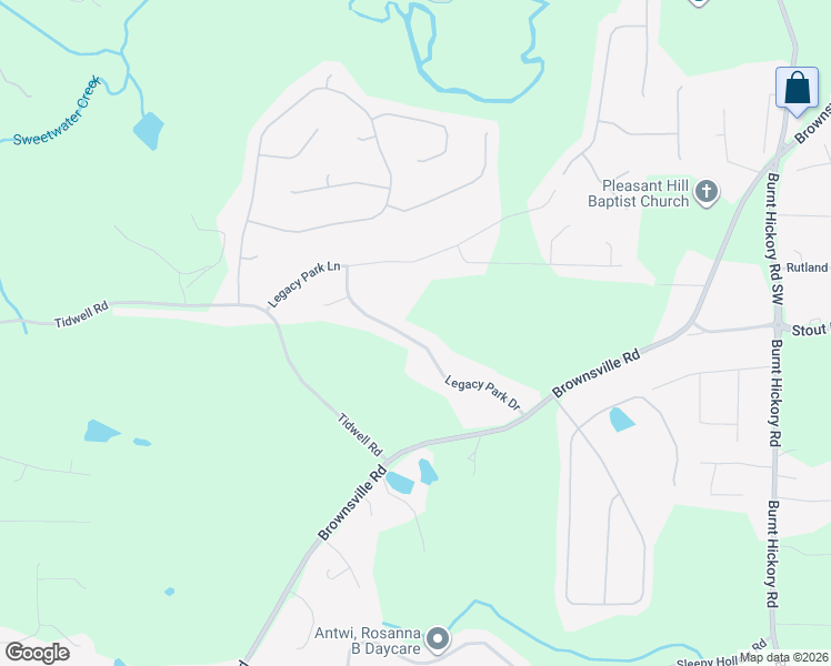 map of restaurants, bars, coffee shops, grocery stores, and more near 344 Legacy Park Drive in Powder Springs