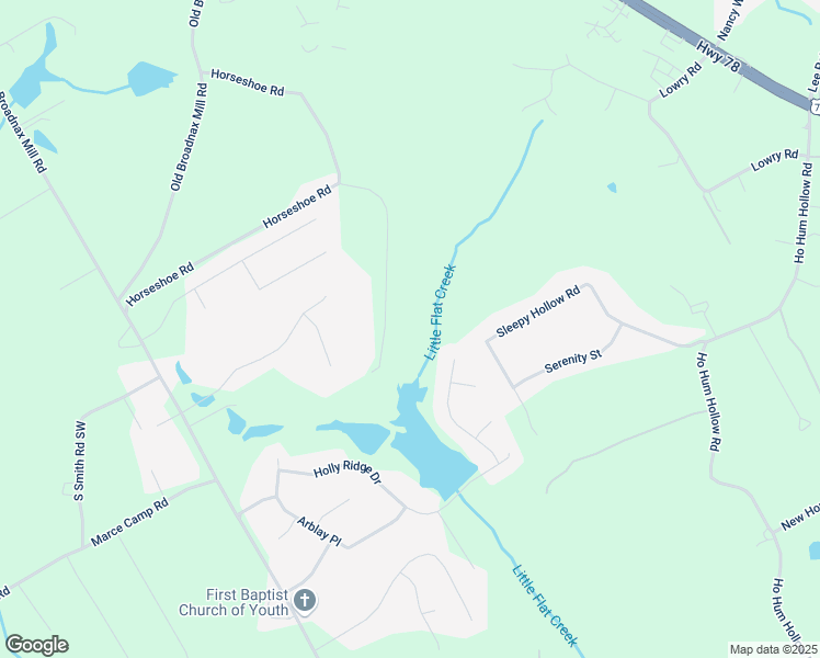 map of restaurants, bars, coffee shops, grocery stores, and more near 2781 Carter Lane in Loganville