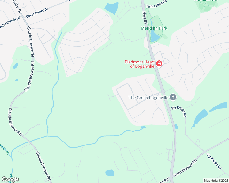 map of restaurants, bars, coffee shops, grocery stores, and more near 556 Georgia Circle in Loganville