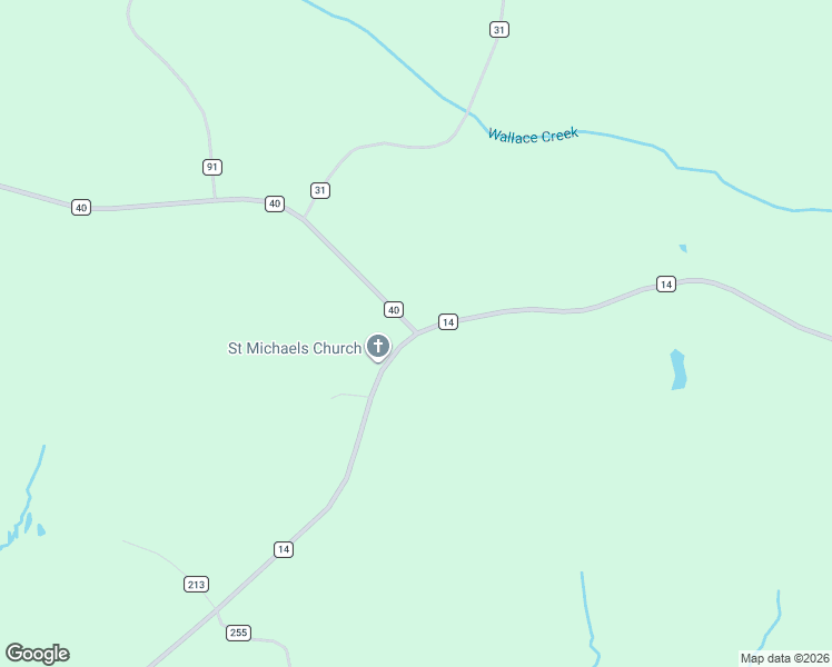 map of restaurants, bars, coffee shops, grocery stores, and more near 1599 County Road 14 in Muscadine