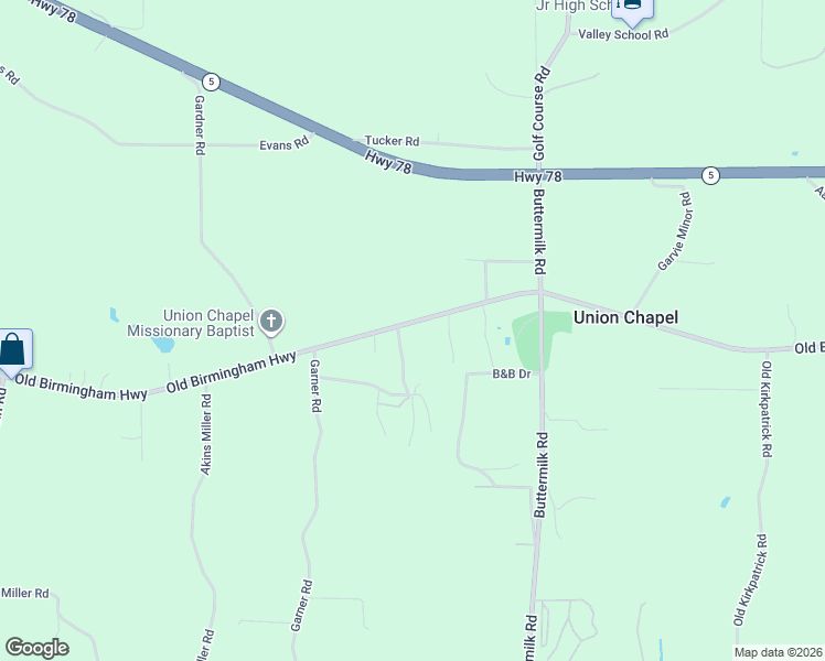 map of restaurants, bars, coffee shops, grocery stores, and more near 6564 Old Bham Highway in Jasper