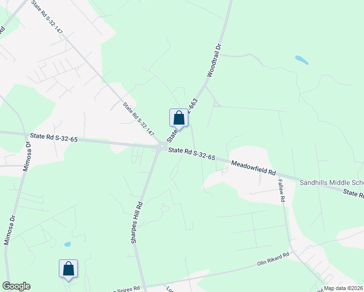 map of restaurants, bars, coffee shops, grocery stores, and more near 822 Meadowfield Road in Gaston