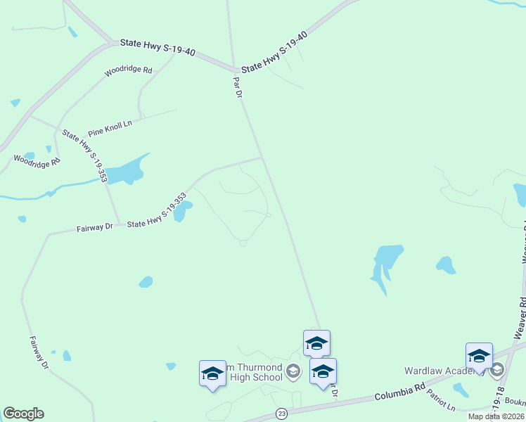 map of restaurants, bars, coffee shops, grocery stores, and more near 31-111 State Highway S-19-175 in Edgefield