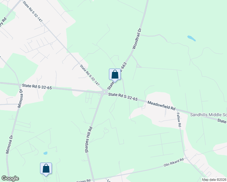 map of restaurants, bars, coffee shops, grocery stores, and more near 822 Meadowfield Road in Gaston