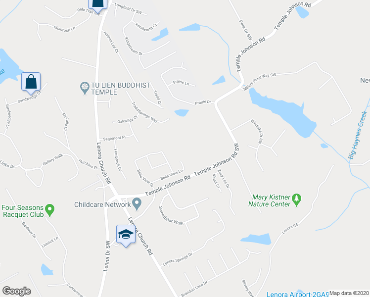 map of restaurants, bars, coffee shops, grocery stores, and more near 2809 Temple Johnson Road in Snellville