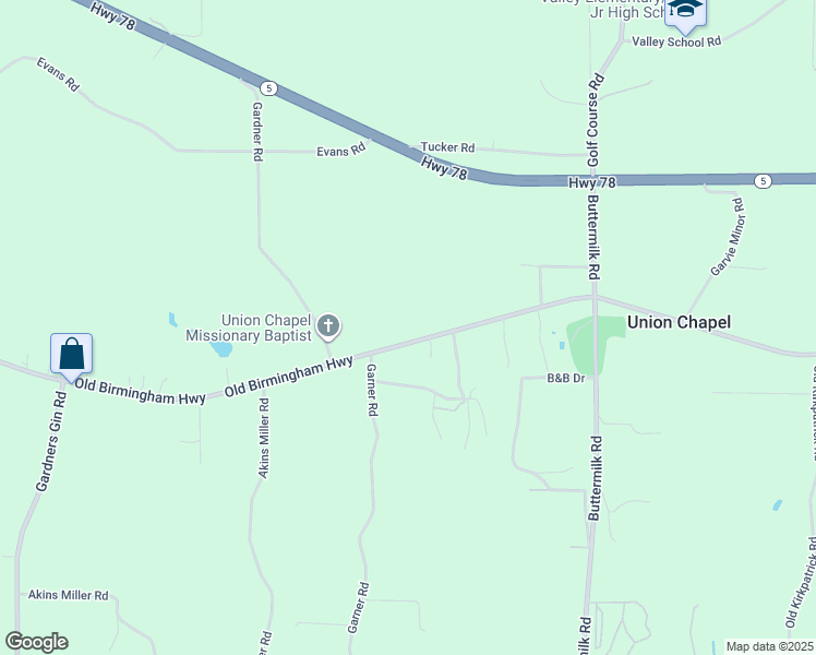 map of restaurants, bars, coffee shops, grocery stores, and more near 6451 Old Birmingham Highway in Jasper