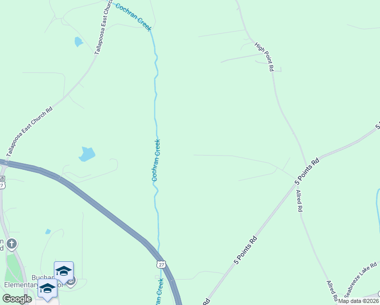 map of restaurants, bars, coffee shops, grocery stores, and more near 273 Willowleaf Drive in Buchanan