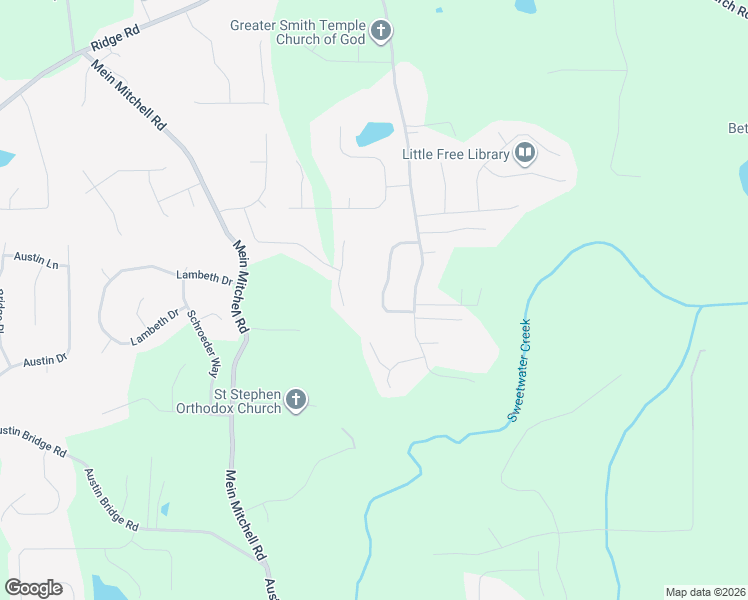 map of restaurants, bars, coffee shops, grocery stores, and more near 202 Brandon Woods Circle in Hiram