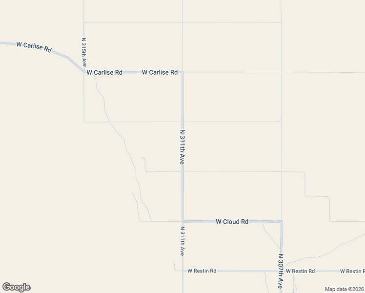 map of restaurants, bars, coffee shops, grocery stores, and more near North 311th Avenue in Wittmann