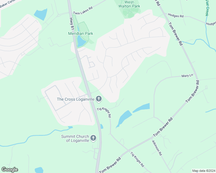 map of restaurants, bars, coffee shops, grocery stores, and more near 812 Arbor Way in Loganville