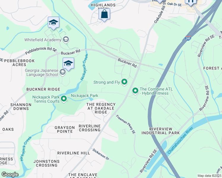 map of restaurants, bars, coffee shops, grocery stores, and more near 5544 Nickajack Park Road in Mableton