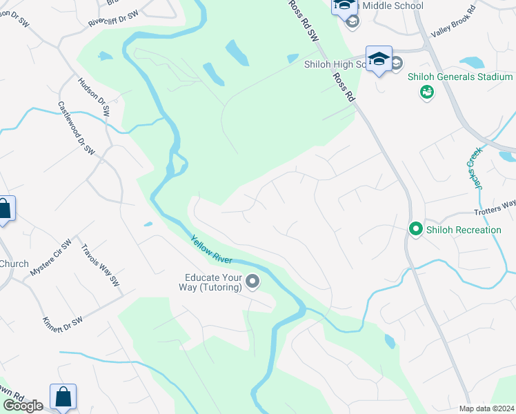 map of restaurants, bars, coffee shops, grocery stores, and more near 2649 Sherman Oaks Drive in Snellville