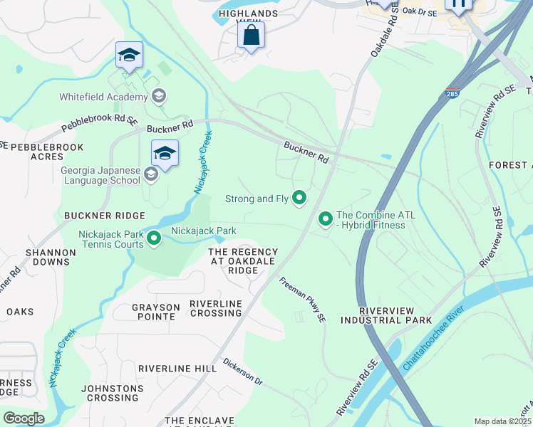 map of restaurants, bars, coffee shops, grocery stores, and more near 5544 Nickajack Park Road in Mableton