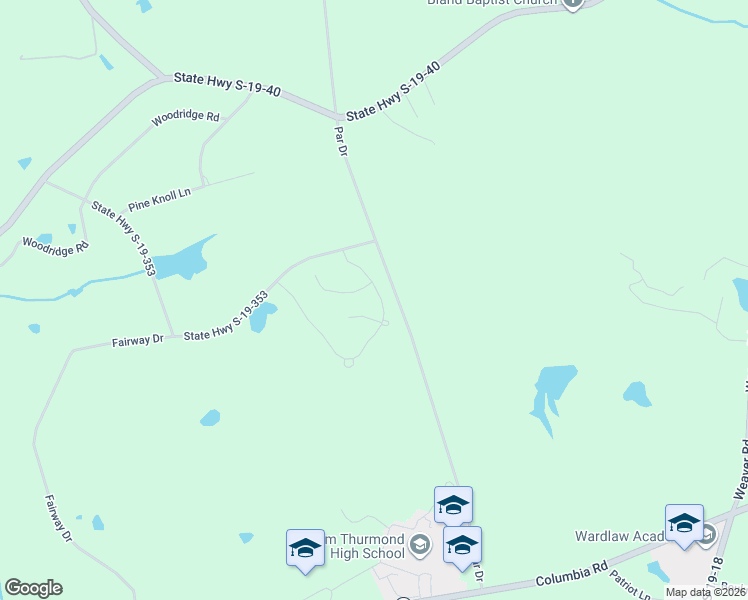 map of restaurants, bars, coffee shops, grocery stores, and more near 31-111 State Highway S-19-175 in Edgefield
