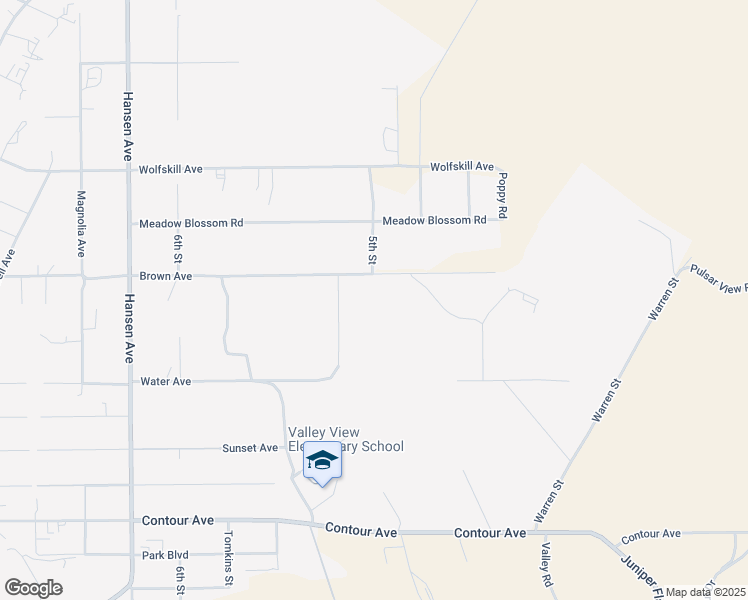 map of restaurants, bars, coffee shops, grocery stores, and more near Brown Avenue in Nuevo