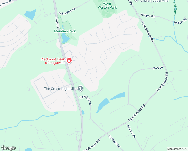 map of restaurants, bars, coffee shops, grocery stores, and more near 818 Arbor Way in Loganville