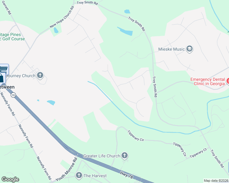 map of restaurants, bars, coffee shops, grocery stores, and more near 2744 Oakmont Way in Monroe