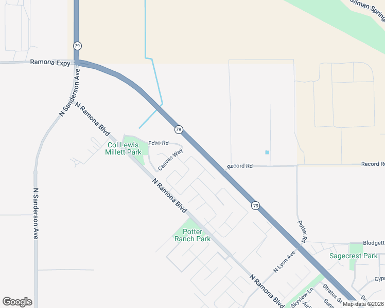 map of restaurants, bars, coffee shops, grocery stores, and more near 1851 Stream Pointe in San Jacinto