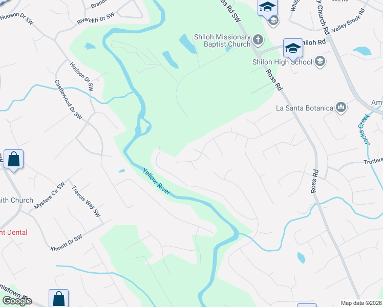map of restaurants, bars, coffee shops, grocery stores, and more near 2609 Sherman Oaks Drive in Snellville