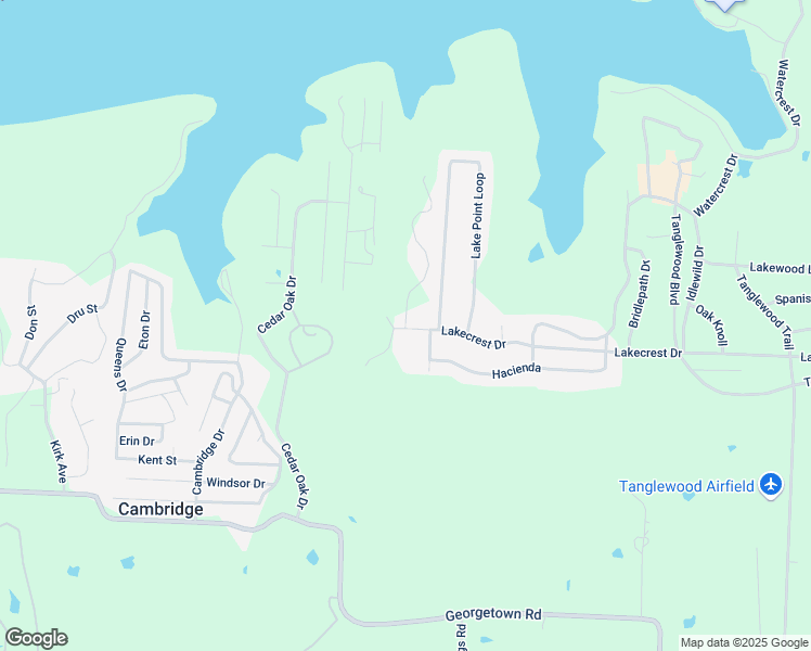 map of restaurants, bars, coffee shops, grocery stores, and more near 22 Oak Hills Drive in Pottsboro