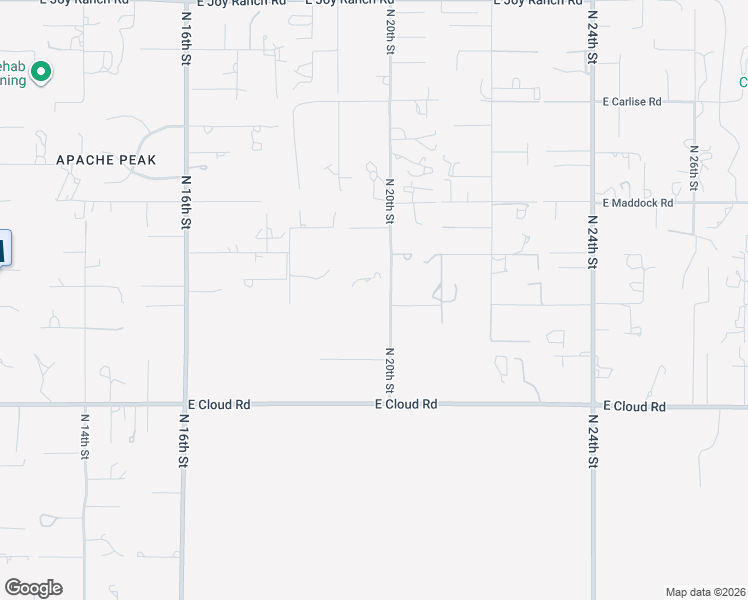 map of restaurants, bars, coffee shops, grocery stores, and more near 36610 North 20th Street in Phoenix