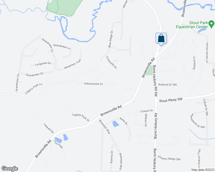 map of restaurants, bars, coffee shops, grocery stores, and more near 334 Yellowstone Drive in Powder Springs