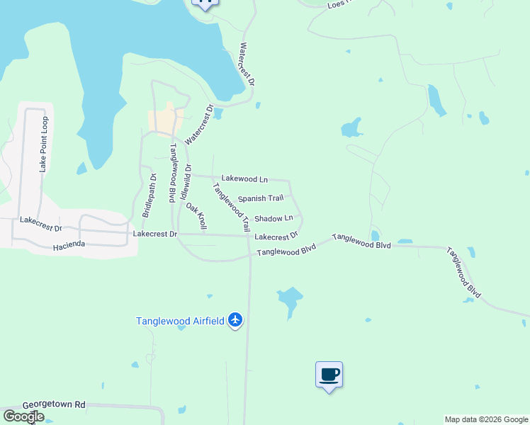 map of restaurants, bars, coffee shops, grocery stores, and more near 73 Shadow Lane in Pottsboro