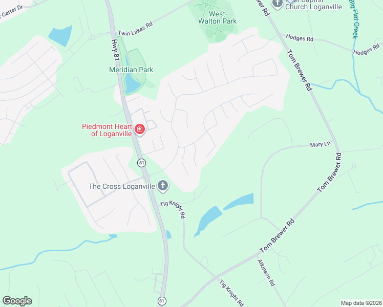 map of restaurants, bars, coffee shops, grocery stores, and more near 712 Arbor Cove in Loganville