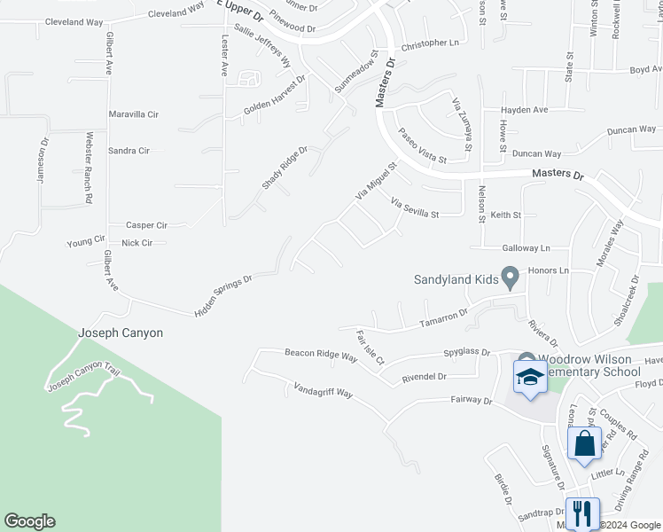 map of restaurants, bars, coffee shops, grocery stores, and more near 1660 Alamitos Circle in Corona