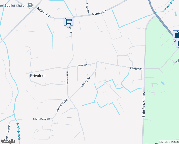 map of restaurants, bars, coffee shops, grocery stores, and more near 3690 Barkley Road in Sumter