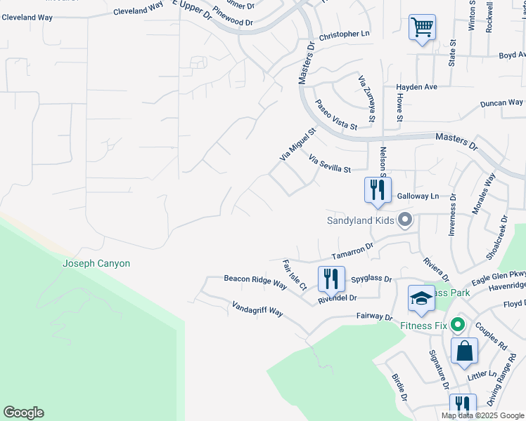 map of restaurants, bars, coffee shops, grocery stores, and more near 1660 Alamitos Circle in Corona