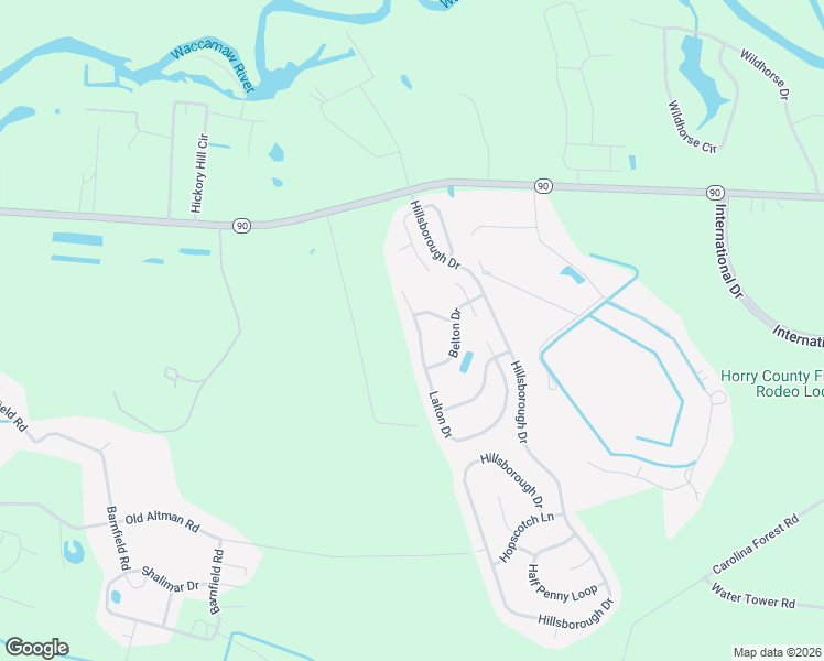 map of restaurants, bars, coffee shops, grocery stores, and more near 720 Lalton Drive in Conway